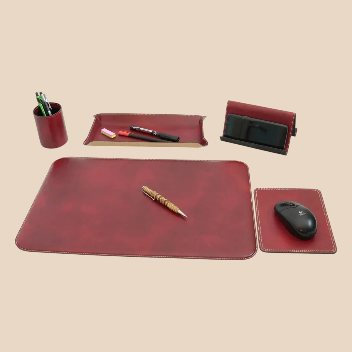 Leather Desk Kit - 5 Pcs - Image 14 | Bufalo d'Oro
