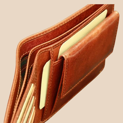 Leather Wallet With Coin Pocket With RFID - Image 3 | Bufalo d'Oro