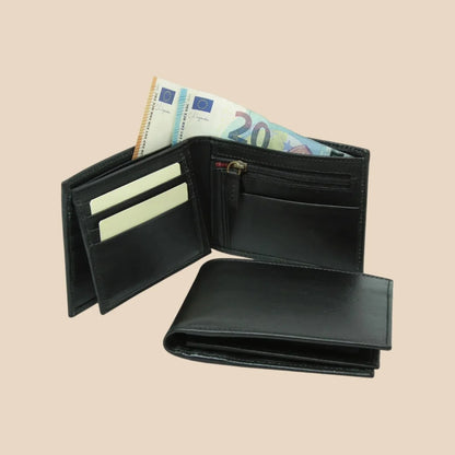 Leather Wallet With Coin Pocket And RFID Protection - Image 3 | Bufalo d'Oro