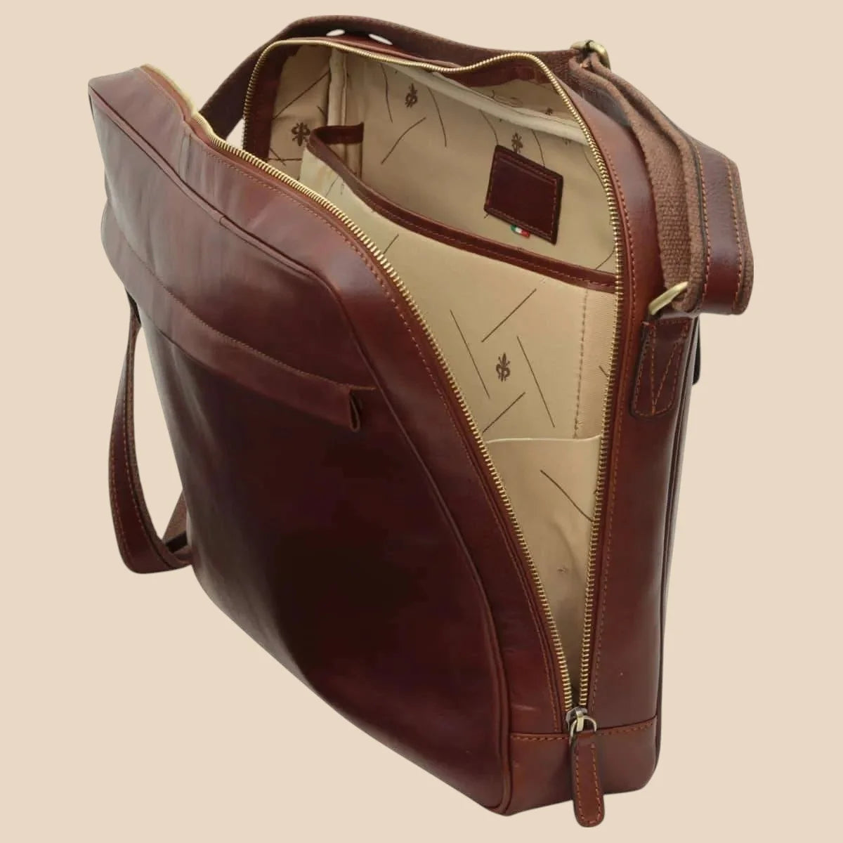 Vachetta Leather Messenger - Image 20 | Bufalo d'Oro