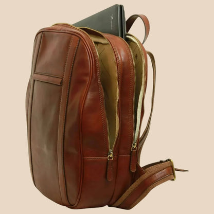 Soft Calfskin Leather Laptop Backpack - Image 19 | Bufalo d'Oro