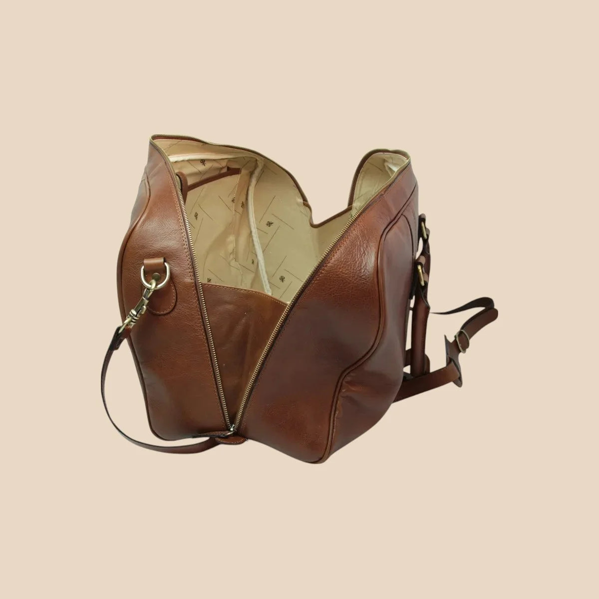 Large Full-Grain Leather Travel Bag - Image 18 | Bufalo d'Oro