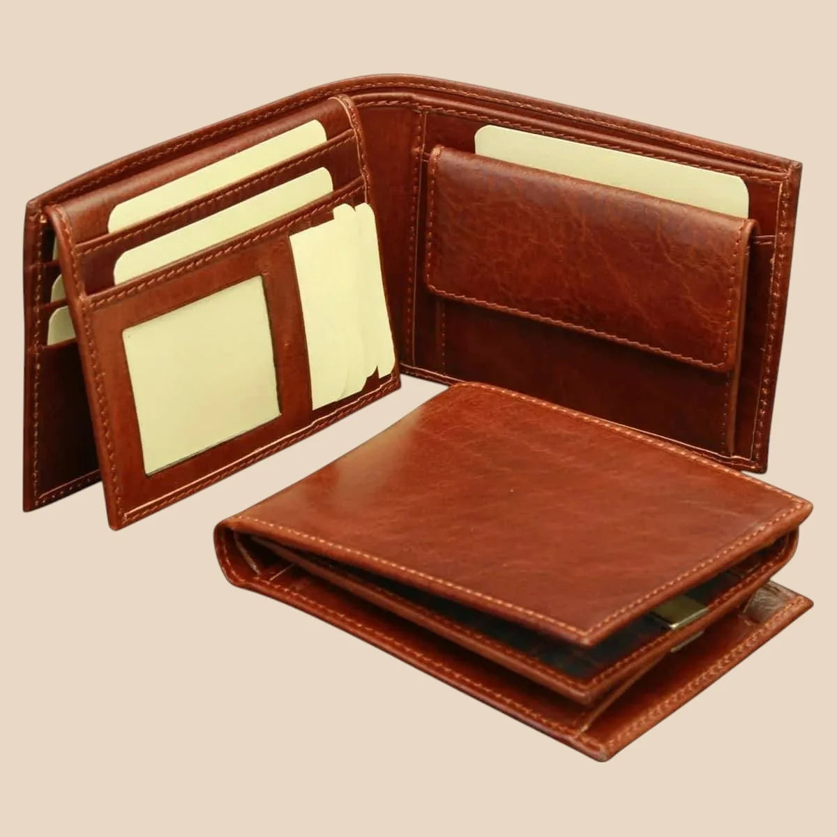 Leather Bifold Wallet With Coin Pocket - Image 5 | Bufalo d'Oro