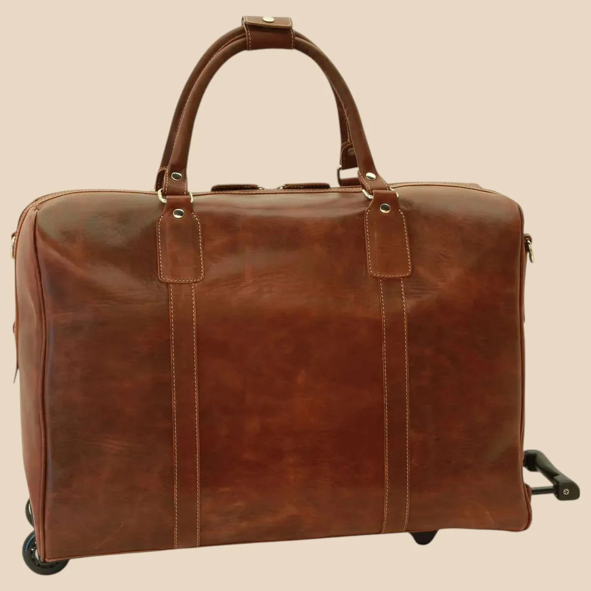 Oiled Calfskin Leather Duffel Bag - Image 5 | Bufalo d'Oro