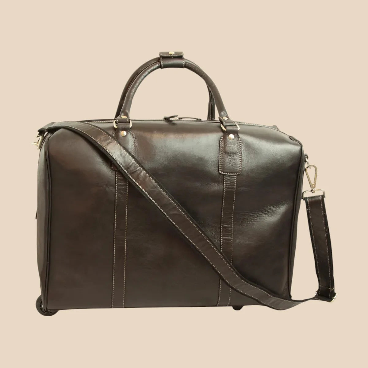 Oiled Calfskin Leather Duffel Bag - Image 20 | Bufalo d'Oro