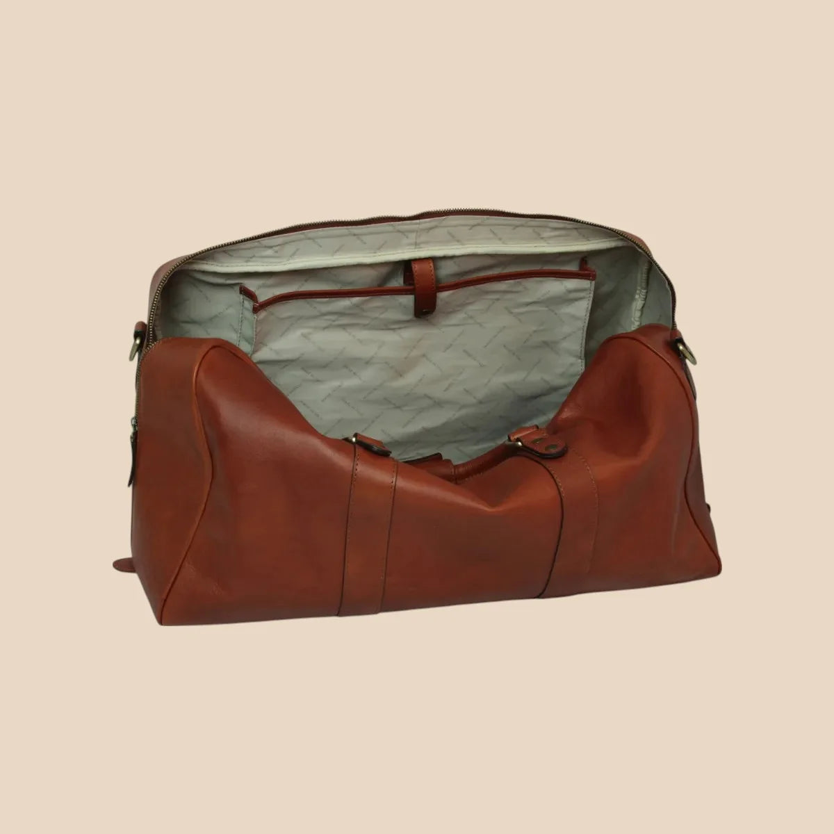 Large Full-Grain Leather Travel Bag - Image 3 | Bufalo d'Oro