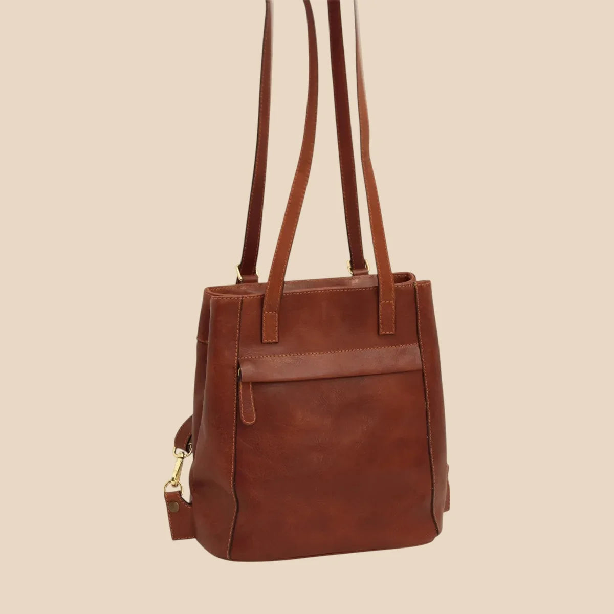 Leather Shoulder Backpack - Image 1 | Bufalo d'Oro