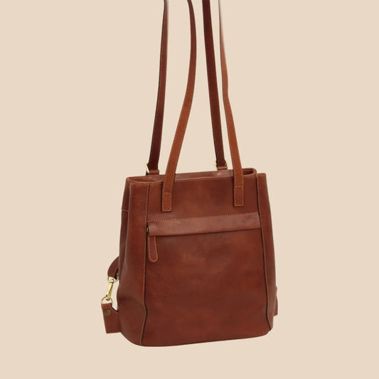 Leather Shoulder Backpack - Image 1 | Bufalo d'Oro