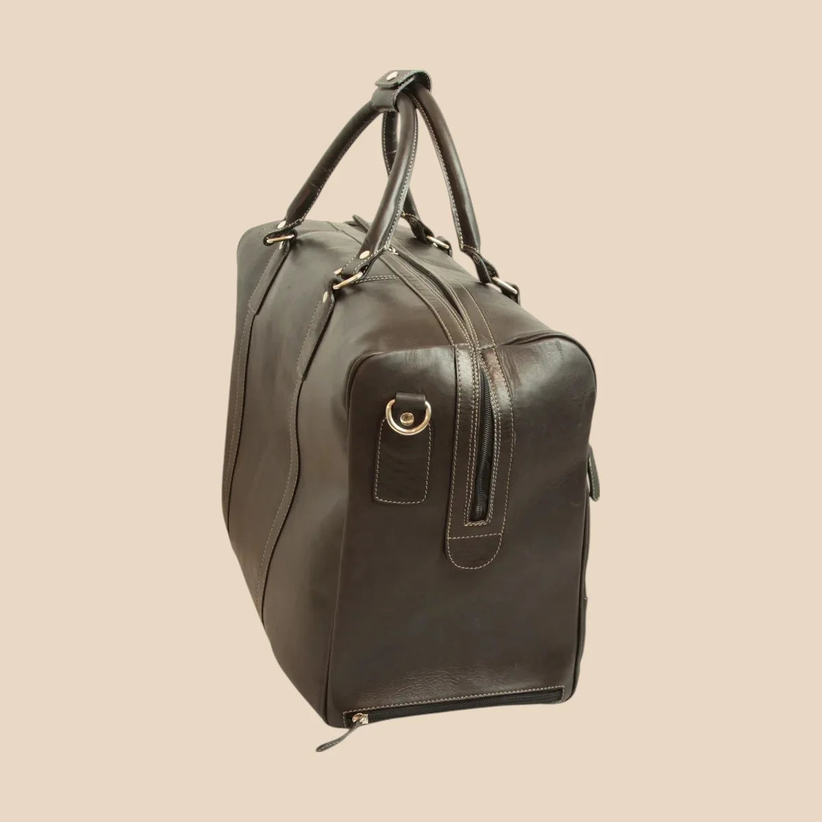 Oiled Calfskin Leather Duffel Bag - Image 23 | Bufalo d'Oro