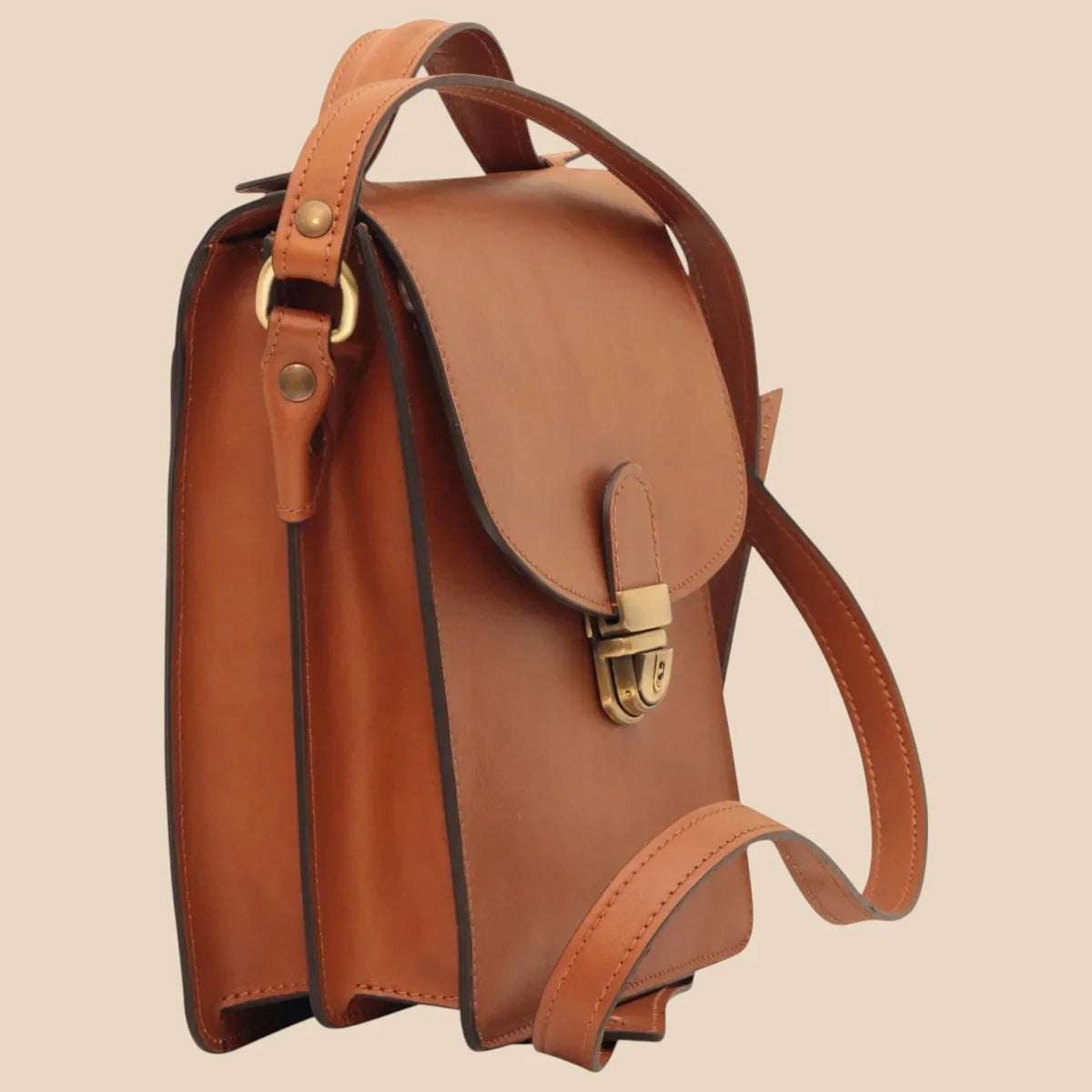 Classica II Leather Satchel - Image 6 | Bufalo d'Oro