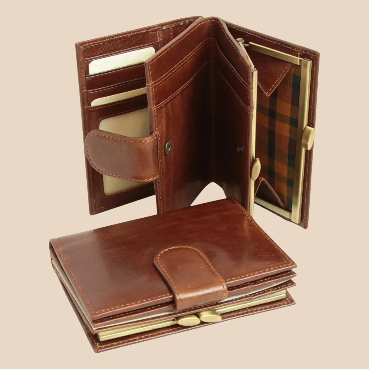 Three Part Leather Wallet With Coin Pocket - Image 1 | Bufalo d'Oro