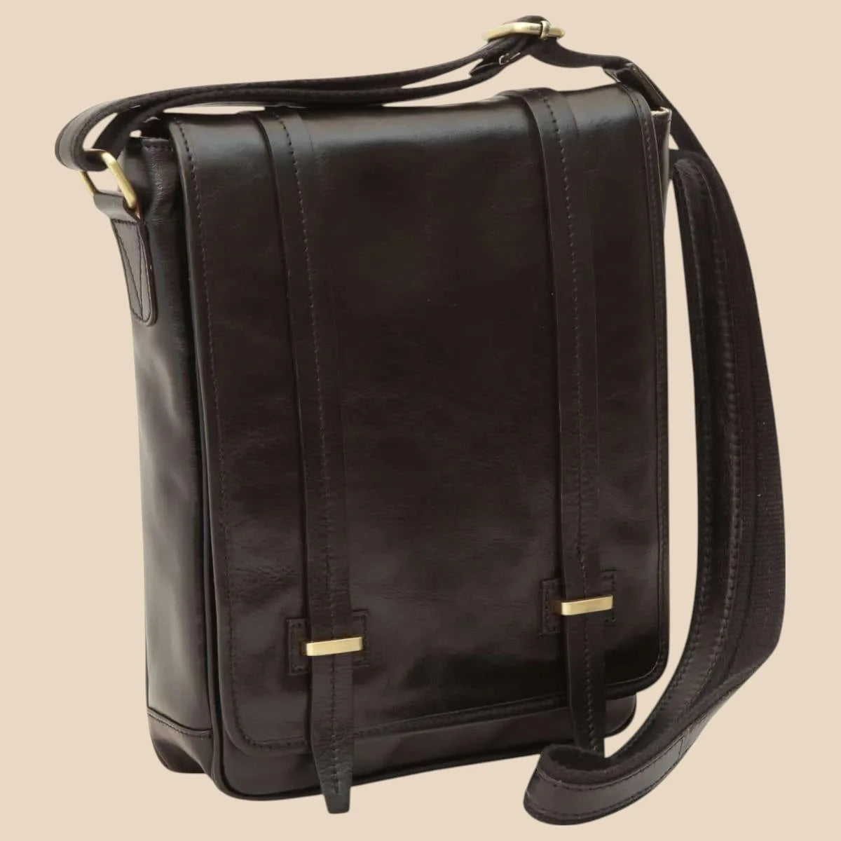 Medium Leather Bag With Double Magnetic Closure - Image 21 | Bufalo d'Oro