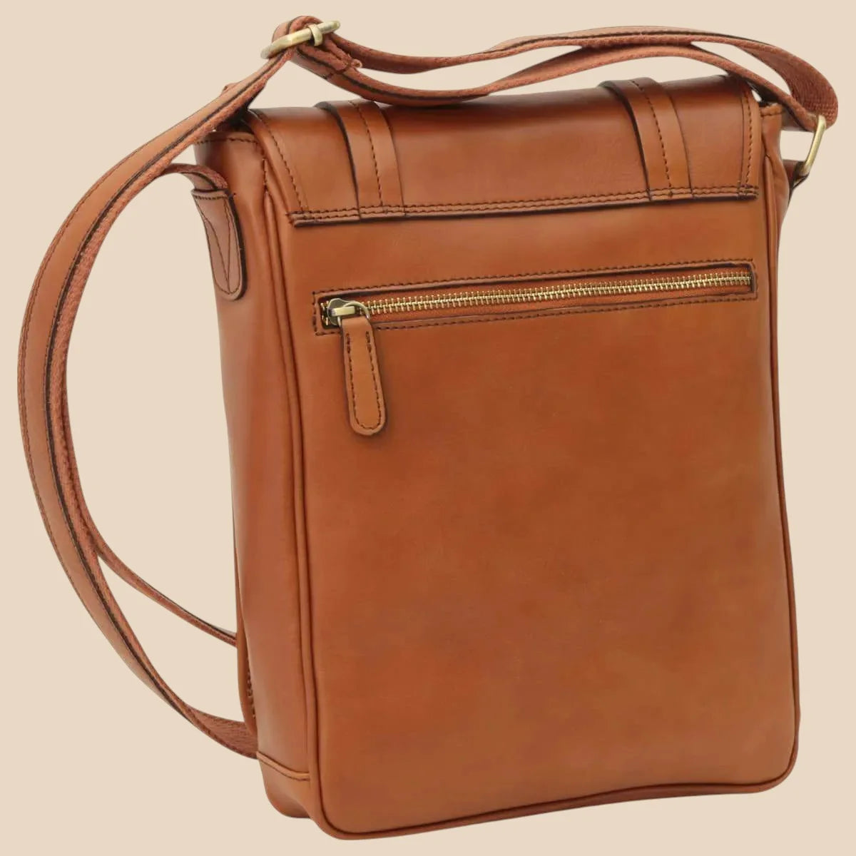 Medium Leather Bag With Double Magnetic Closure - Image 23 | Bufalo d'Oro