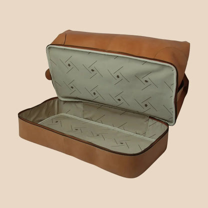 Leather Travel Bag With Zipped Opening Bottom - Image 6 | Bufalo d'Oro