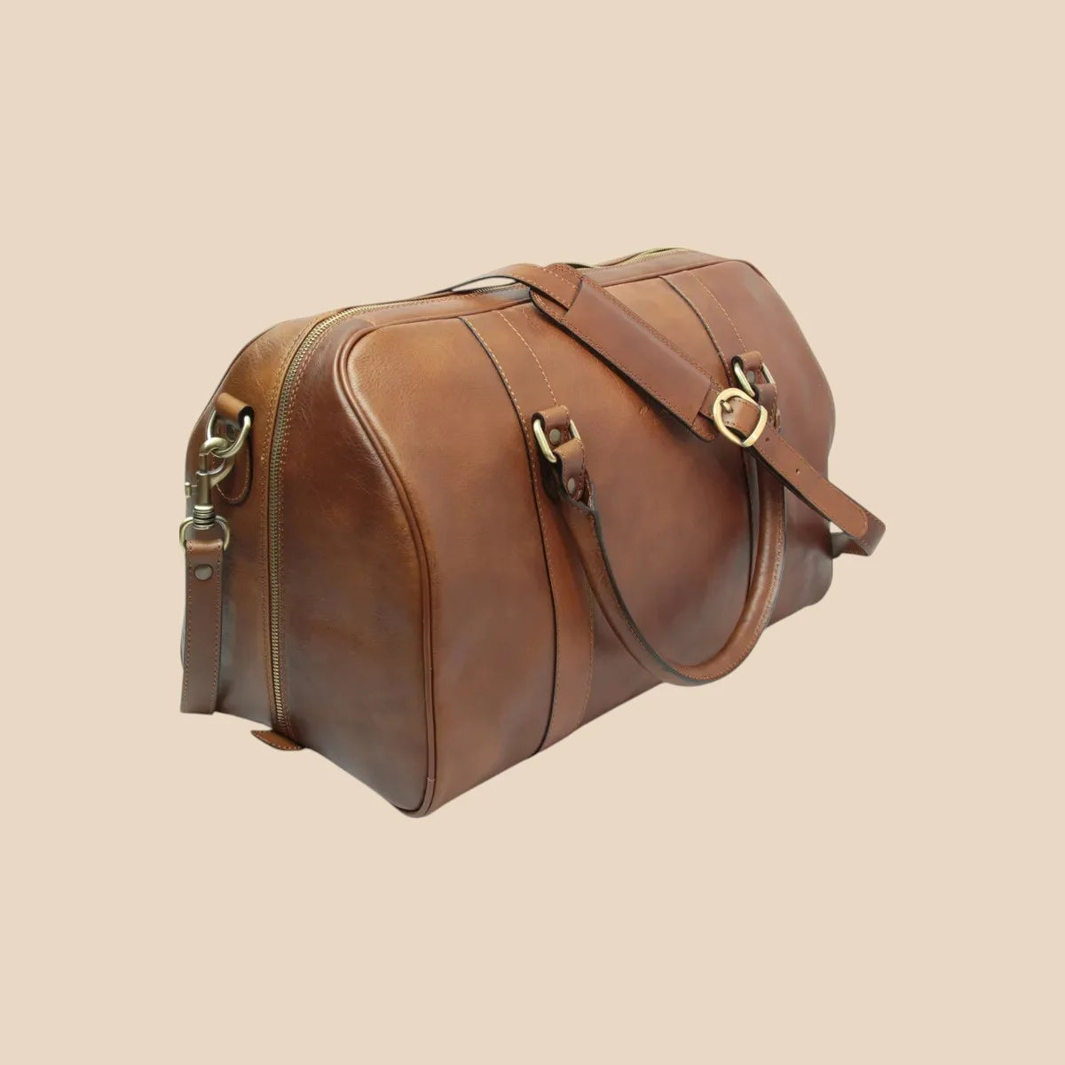 Full-Grain Leather Travel Bag - Image 16 | Bufalo d'Oro