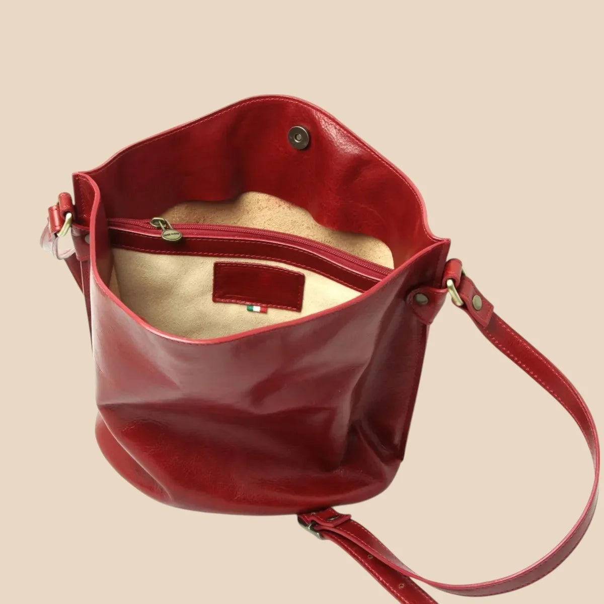 Full Grain Leather Shoulder Bag - Image 4 | Bufalo d'Oro