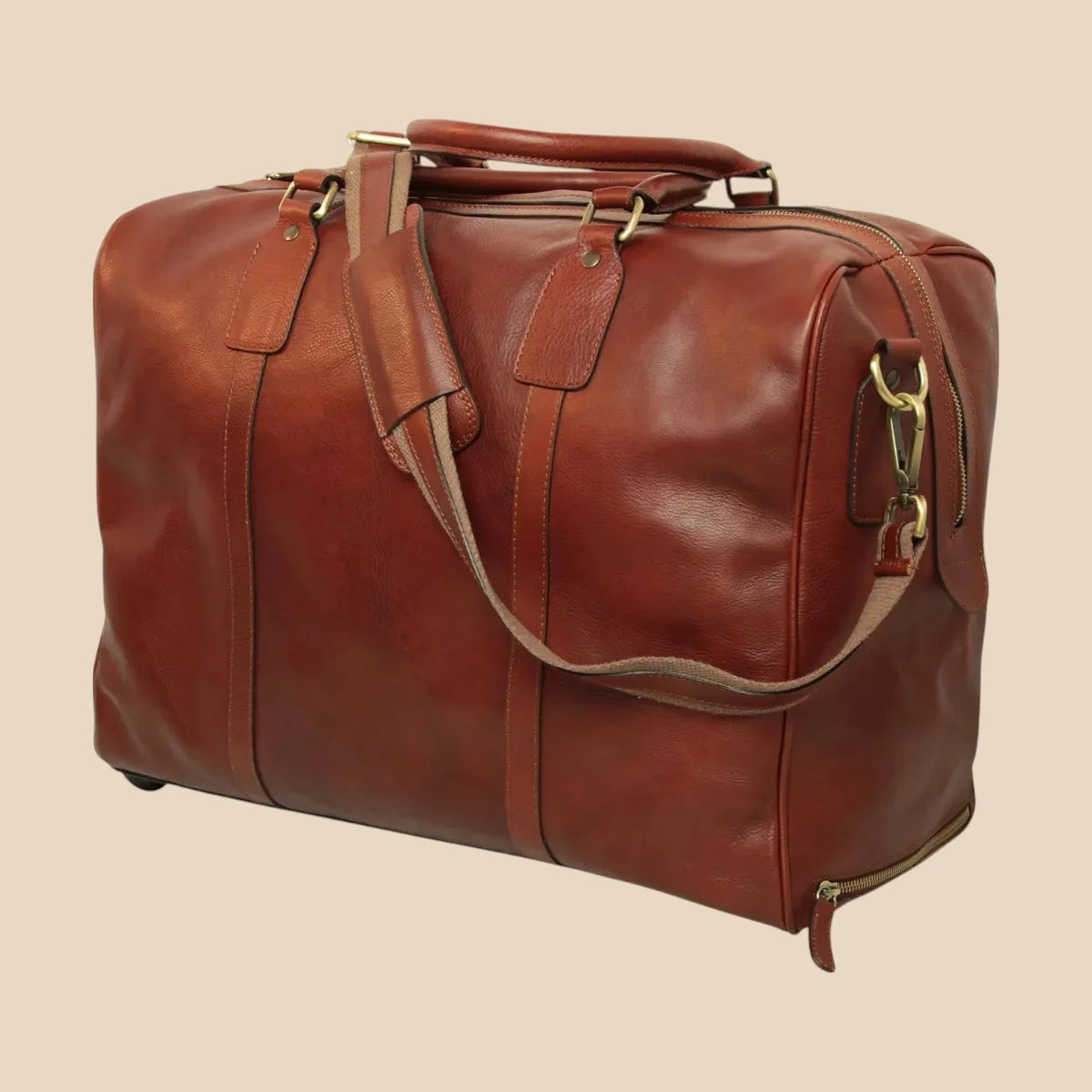 Oiled Calfskin Leather Duffel Bag - Image 29 | Bufalo d'Oro