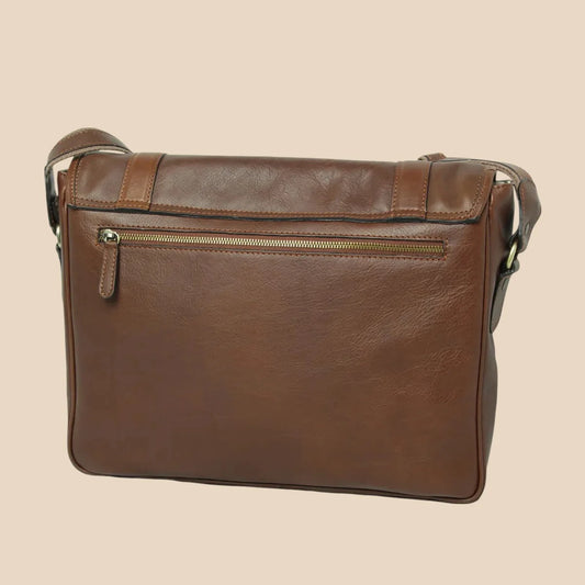 Soft Calfskin Leather Messenger Bag - Image 2 | Bufalo d'Oro