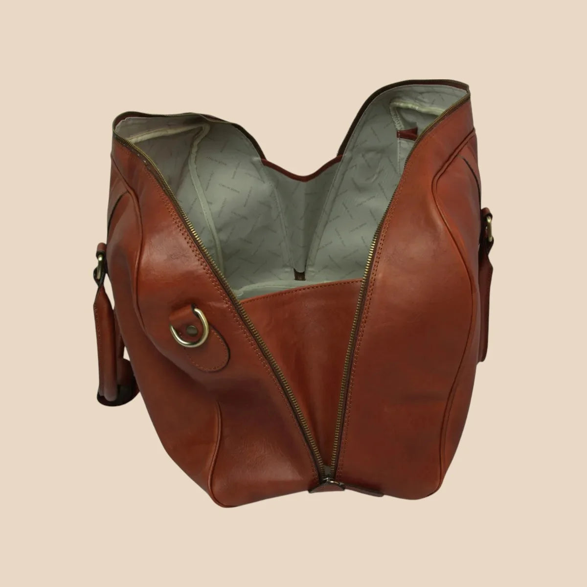 Large Full-Grain Leather Travel Bag - Image 21 | Bufalo d'Oro