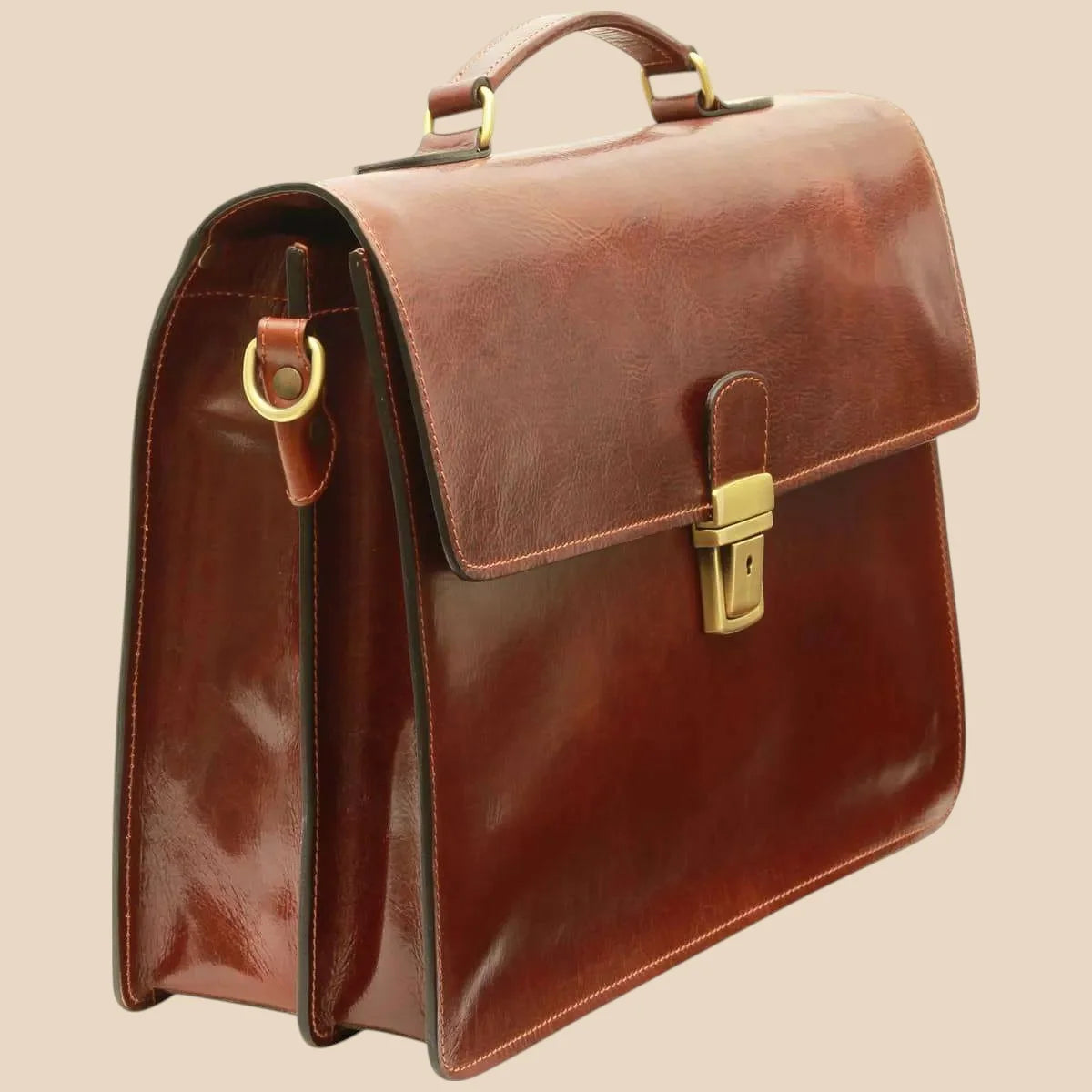 Leather Laptop Briefcase - Image 5 | Bufalo d'Oro