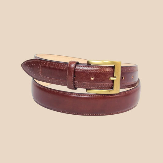 Leather Belt Wide 1,38" - Image 1 | Bufalo d'Oro