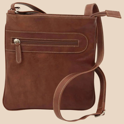 Leather Cross Body Bag With Zip Pocket - Image 5 | Bufalo d'Oro