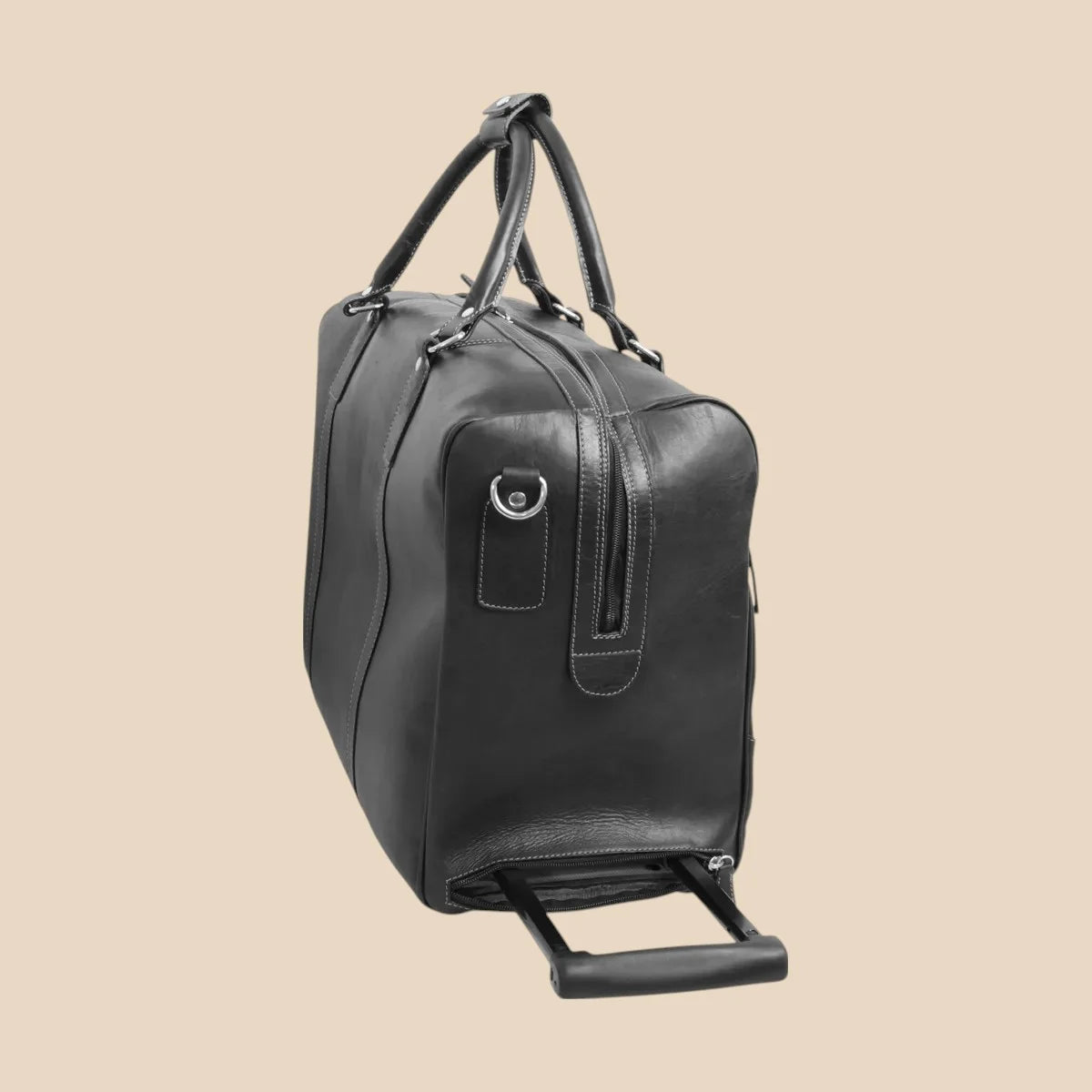 Oiled Calfskin Leather Duffel Bag - Image 12 | Bufalo d'Oro