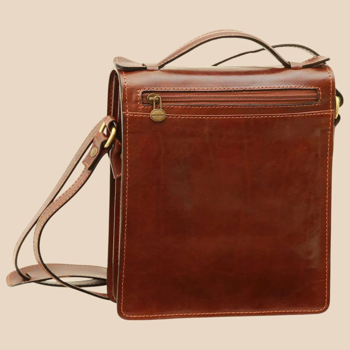 Classica II Leather Satchel - Image 2 | Bufalo d'Oro