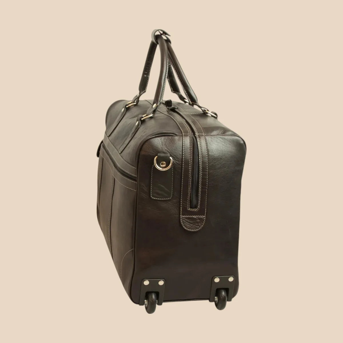 Oiled Calfskin Leather Duffel Bag - Image 25 | Bufalo d'Oro