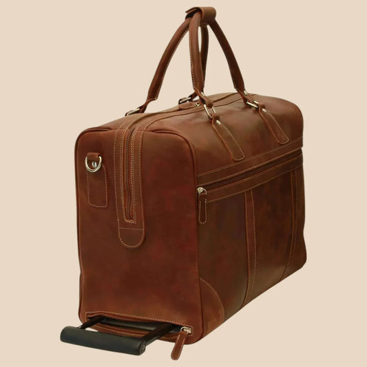 Oiled Calfskin Leather Duffel Bag - Image 2 | Bufalo d'Oro