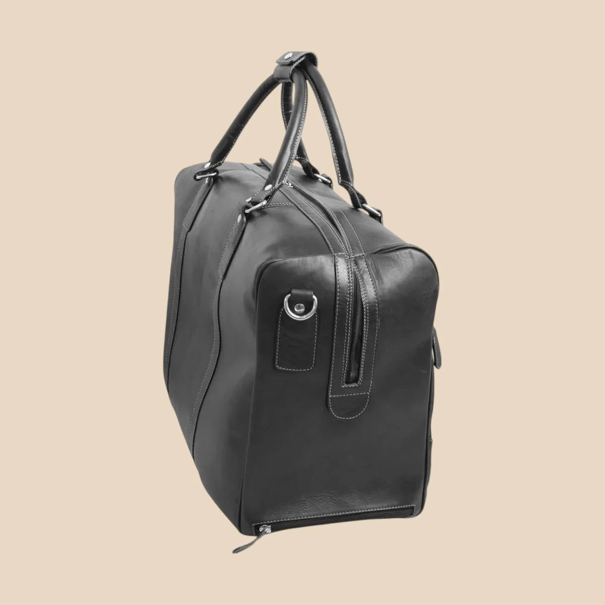 Oiled Calfskin Leather Duffel Bag - Image 8 | Bufalo d'Oro
