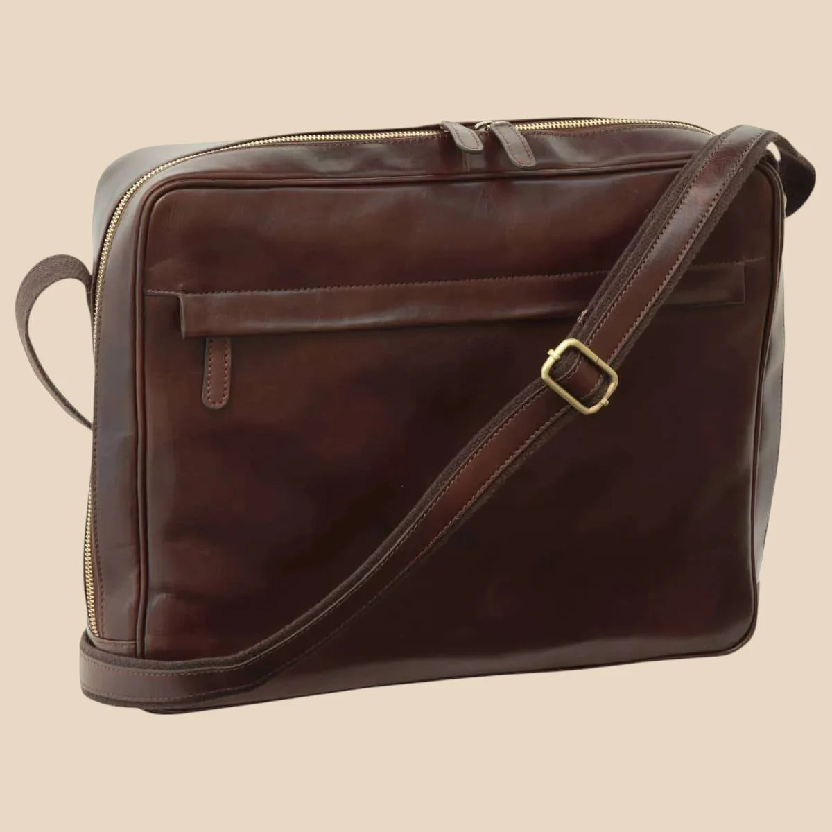 Vachetta Leather Messenger - Image 2 | Bufalo d'Oro