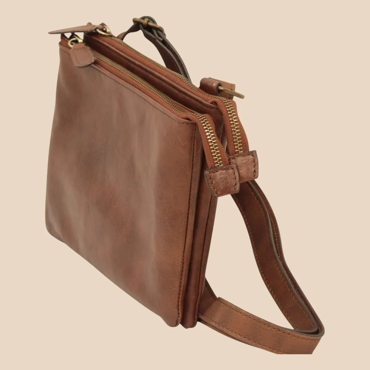 Full-Grain Calfskin Shoulder Bag - Image 8 | Bufalo d'Oro
