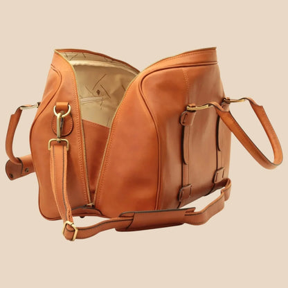 Cowhide Leather Duffel Bag - Image 4 | Bufalo d'Oro