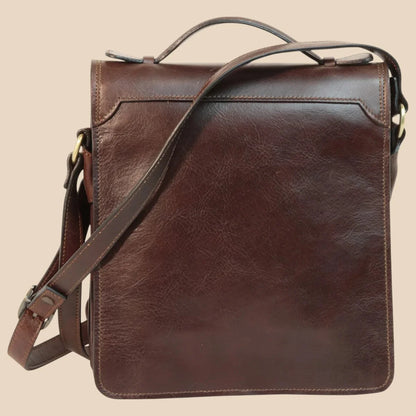 Leather Crossbody Satchel Bag - Image 15 | Bufalo d'Oro