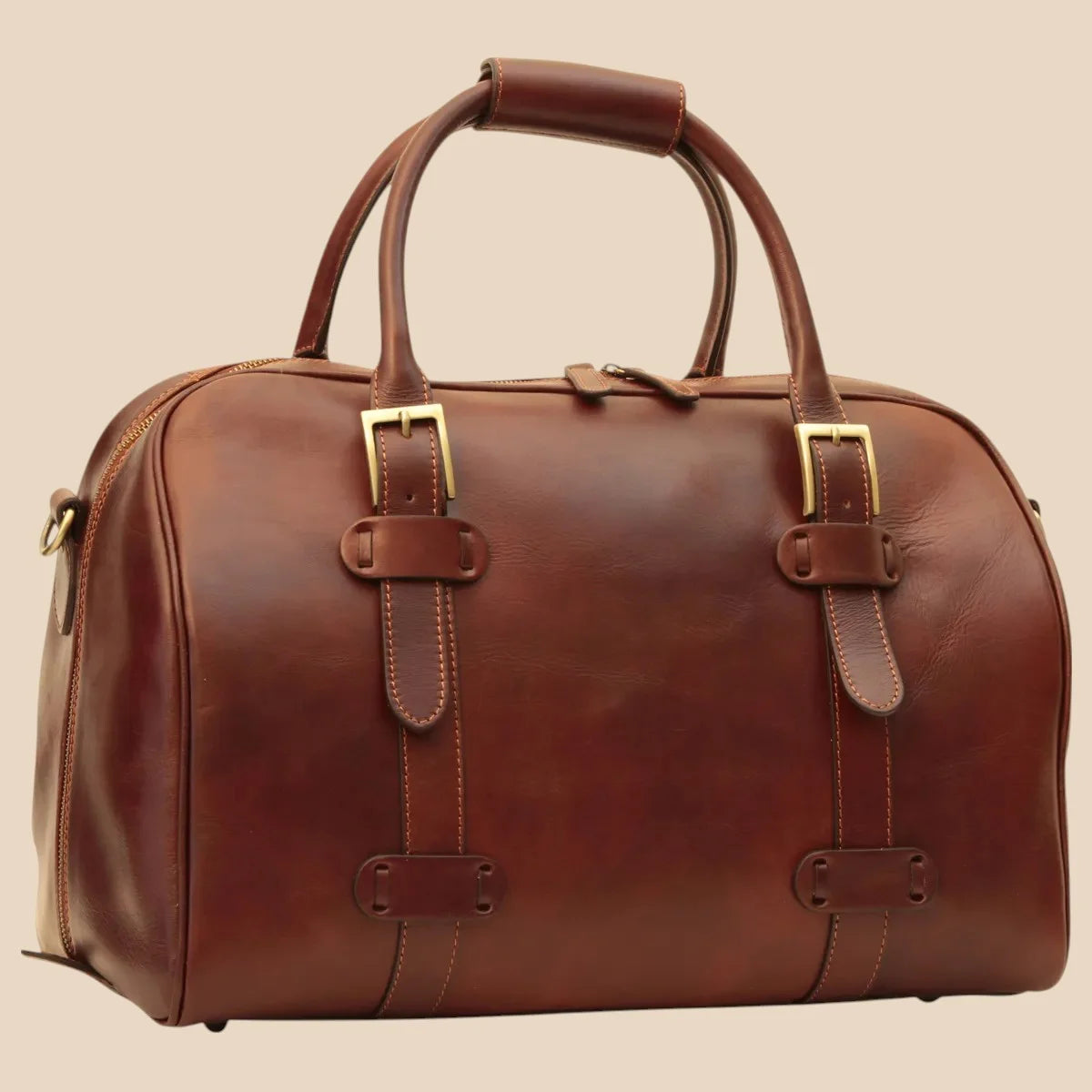Cowhide Leather Duffel Bag - Image 16 | Bufalo d'Oro