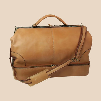 Leather Travel Bag With Zipped Opening Bottom - Image 7 | Bufalo d'Oro