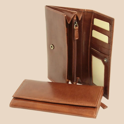 Women's Leather Wallet With External Pocket - Image 4 | Bufalo d'Oro