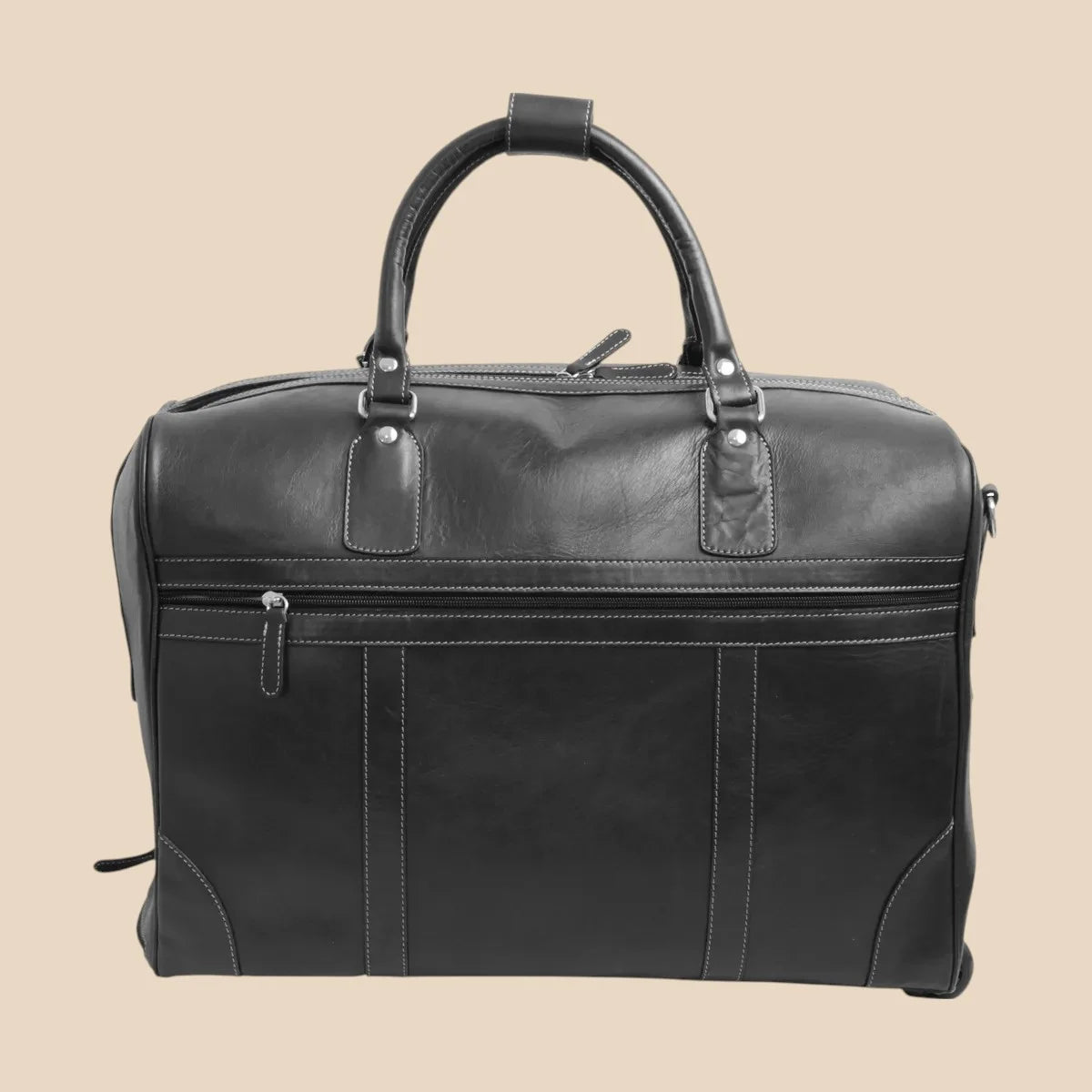 Oiled Calfskin Leather Duffel Bag - Image 10 | Bufalo d'Oro