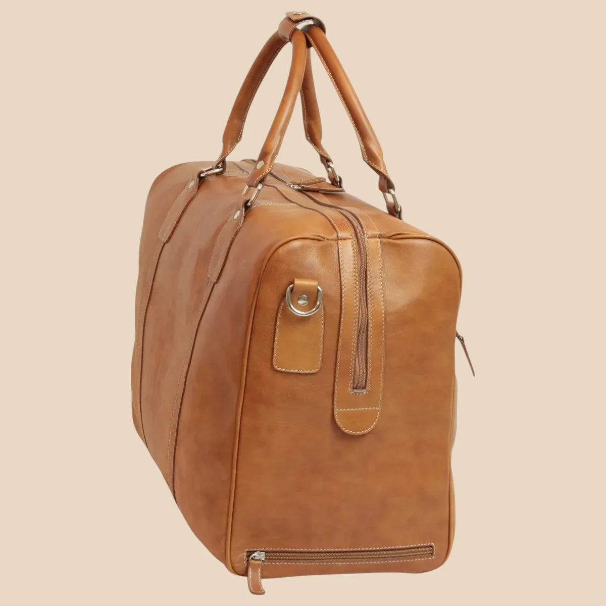 Oiled Calfskin Leather Duffel Bag - Image 16 | Bufalo d'Oro