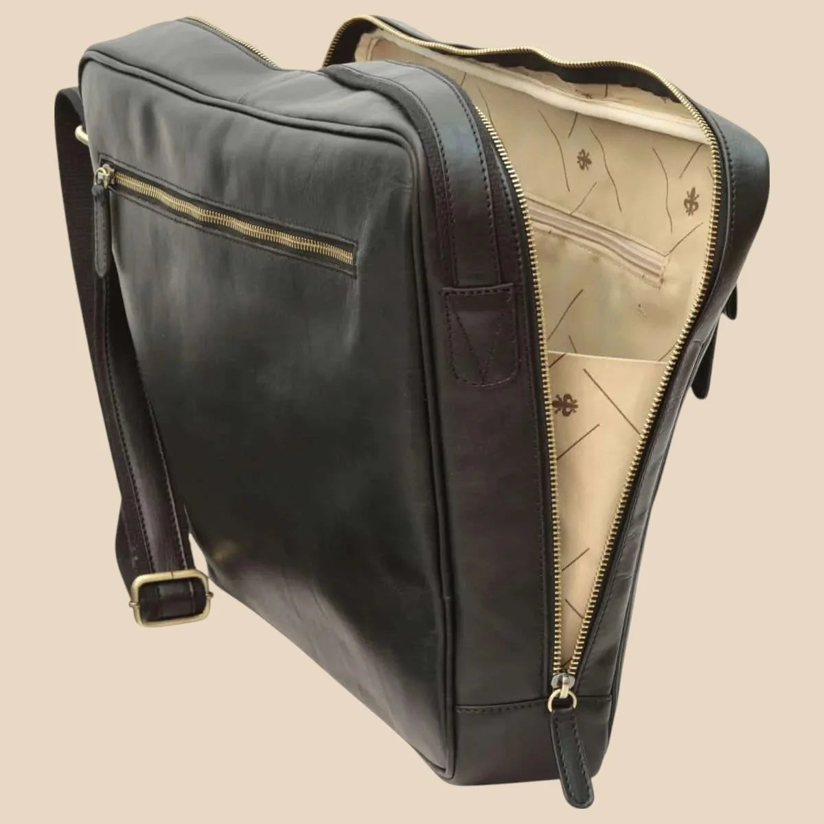 Vachetta Leather Messenger - Image 4 | Bufalo d'Oro