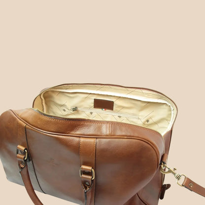 Large Full-Grain Leather Travel Bag - Image 25 | Bufalo d'Oro