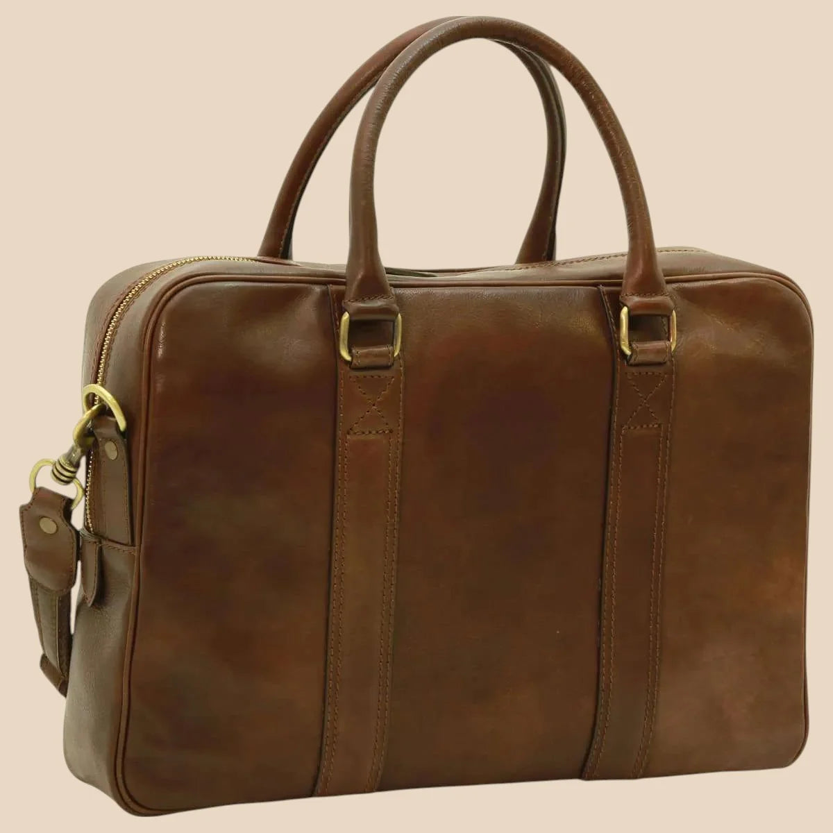 Soft Calfskin Leather Briefcase - Image 15 | Bufalo d'Oro