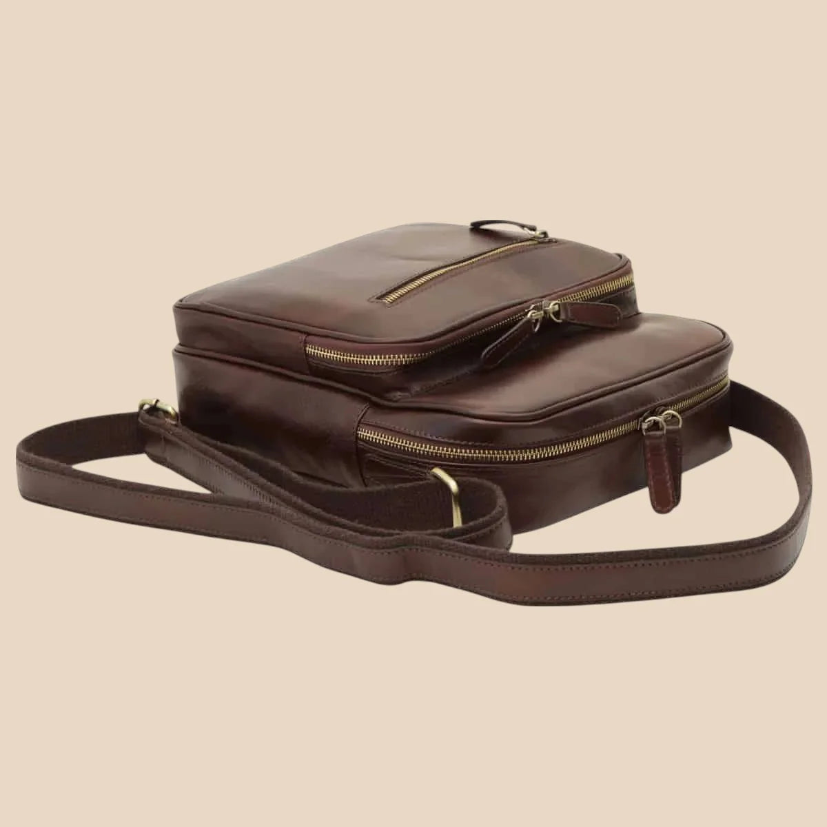 Small Leather Bag With Zip Closures - Image 20 | Bufalo d'Oro
