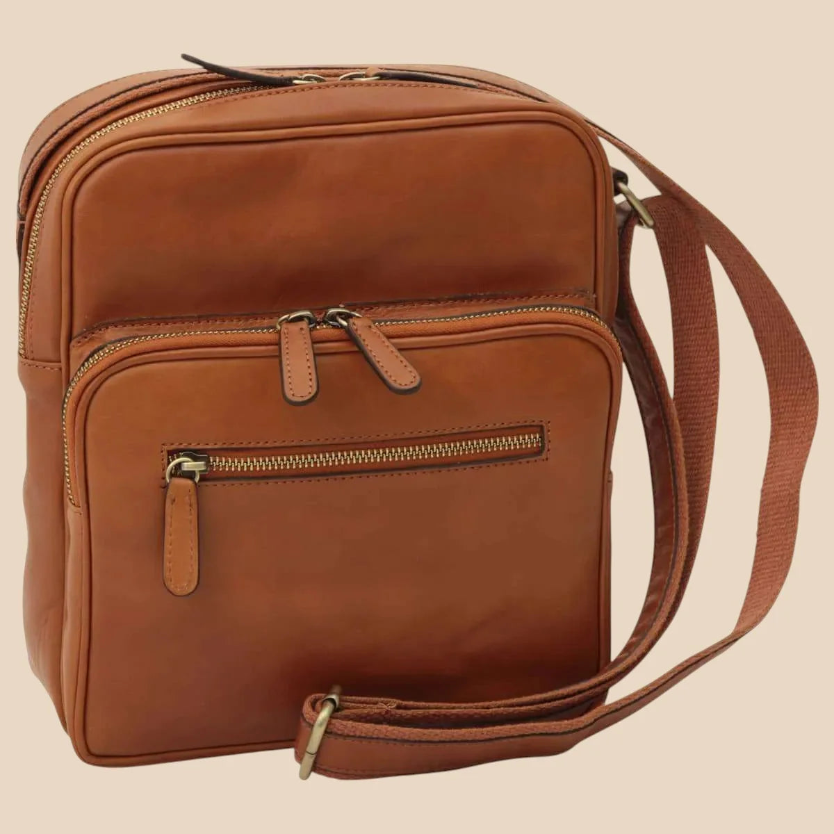 Small Leather Bag With Zip Closures - Image 21 | Bufalo d'Oro