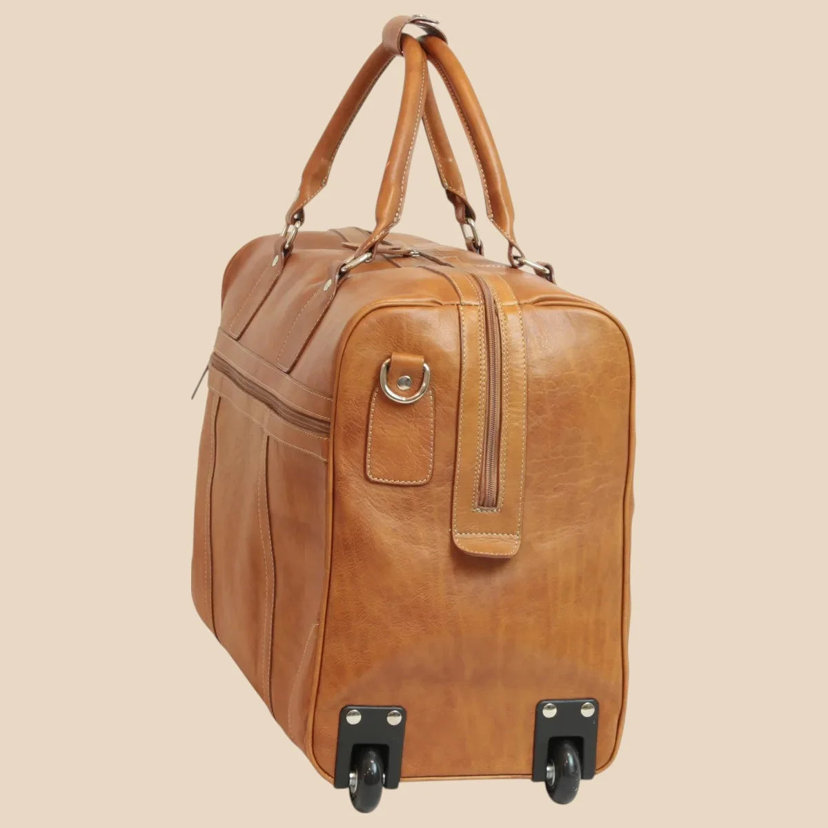 Oiled Calfskin Leather Duffel Bag - Image 14 | Bufalo d'Oro