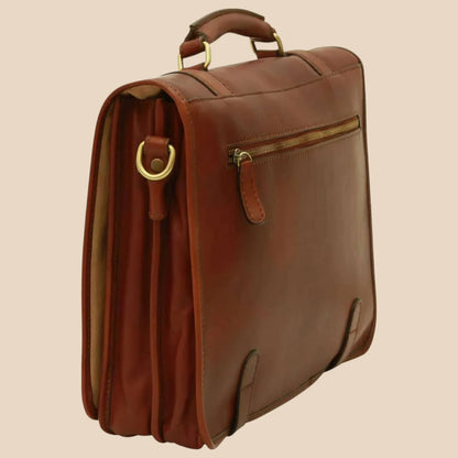 Calfskin Nappa Leather Briefcase - Image 13 | Bufalo d'Oro