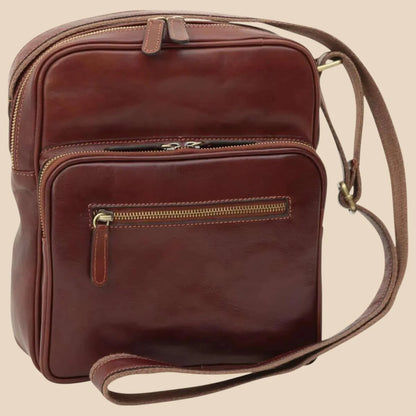 Small Leather Bag With Zip Closures - Image 1 | Bufalo d'Oro