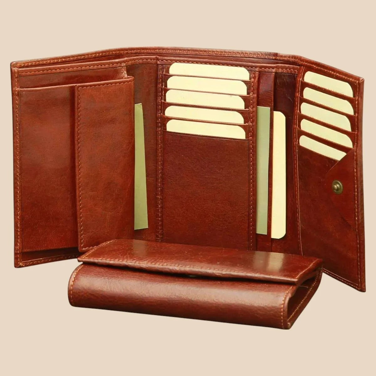 Women's Leather Trifold Wallet - Image 1 | Bufalo d'Oro