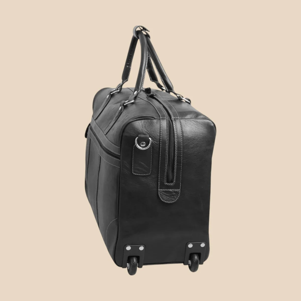 Oiled Calfskin Leather Duffel Bag - Image 9 | Bufalo d'Oro